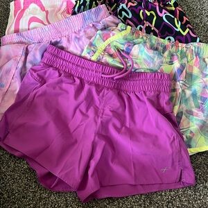 Vibrant Pink and Purple Casual Shorts Lightweight Athletic Wear
